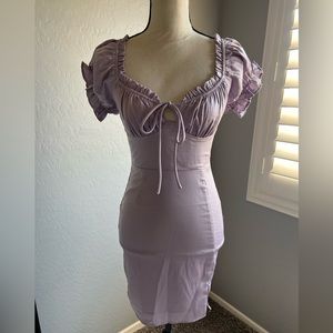 Fashion Nova Purple Satin Mini Dress
